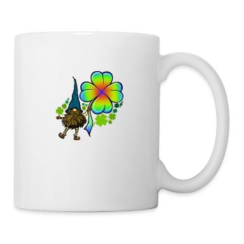 Gnome Tie Dye Trèfle Trèfle Saint-Patrick - Mug blanc - blanc - Droite
