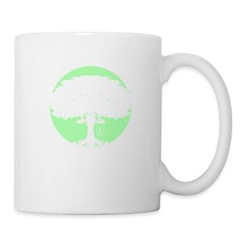 Girl rocks on the tree - Mug - white - Right