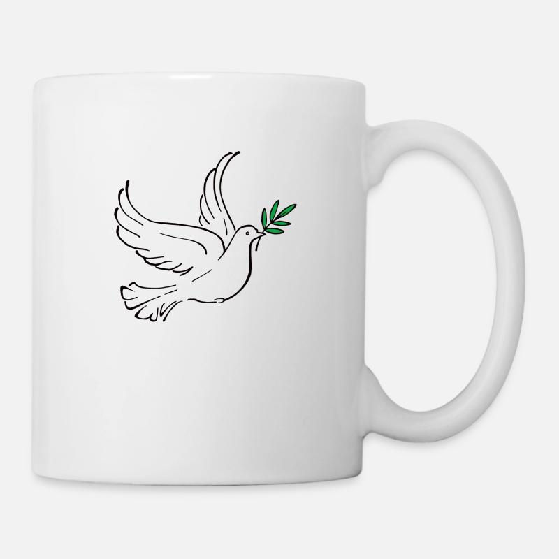 Weiße Taube, Friedenstaube, Frieden, Liebe - Tasse - Weiß