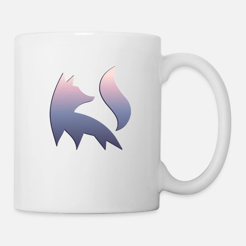 Fuchs Silhouette Wald Natur Tier Rotfuchs Waldtier - Tasse - Weiß