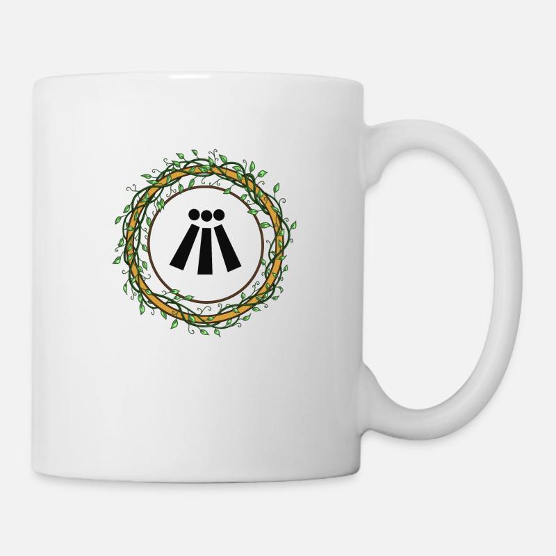 Awen Ring der Reben - Tasse - Weiß