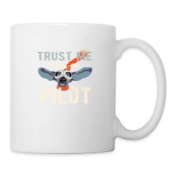 Trust me I am a pilot - Dog Design Gift - Mug - white - Right