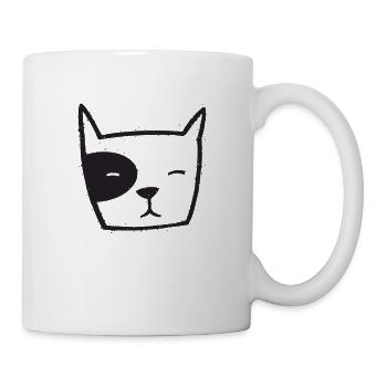 Cute Dog Face Dog Dog Lover puppy Vector - Mug - white - Right