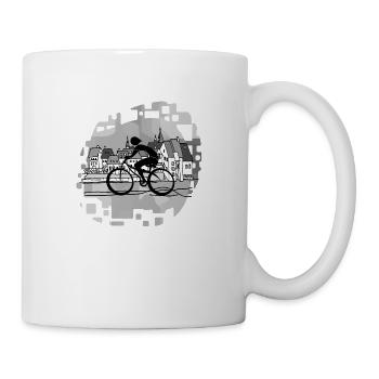 Radfahrer - Tasse - Weiß - Rechts