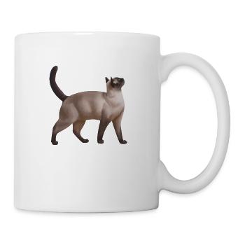 Chat - Amour de chat - Amis - Animaux de compagnie - Mug blanc - blanc - Droite