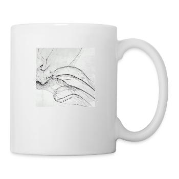 Ein Strich Kunst - Tasse - Weiß - Rechts