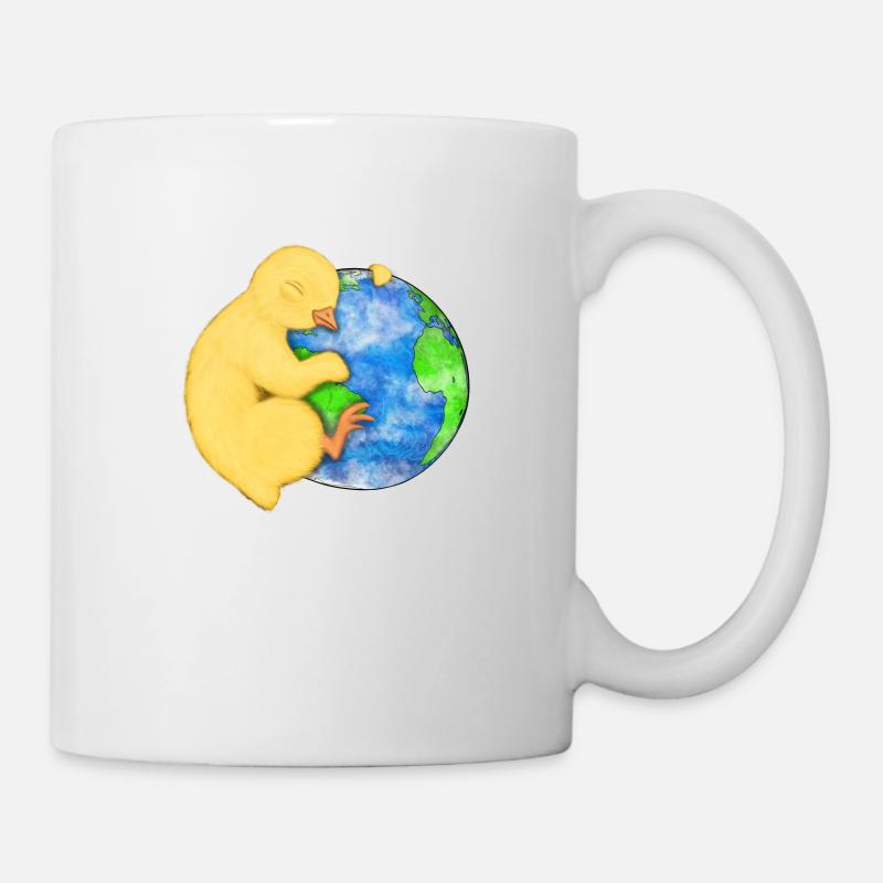 Erde und Huhn - Tasse - Weiß