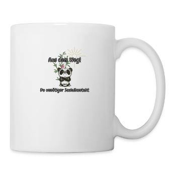 Lustiger Panda mit coolen Spruch süßer Panda - Tasse - Weiß - Rechts