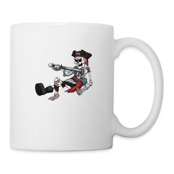 Piraten-Skelett - Tasse - Weiß - Rechts