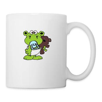 grün hippo nilperd mädchen kids kinder baby - Tasse - Weiß - Rechts