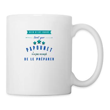 Rien n'est cassé tant que papounet n'a pas réparé - Mug blanc - blanc - Droite