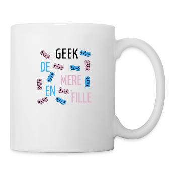 Geek de mère en fille - Mug blanc - blanc - Droite