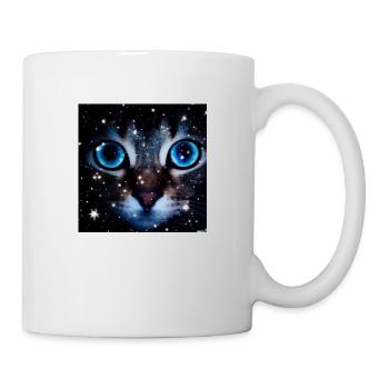chat aux grands yeux - Mug blanc - blanc - Droite