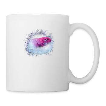 guinea pig, graffiti,painting,pink,pink - Mug - white - Right