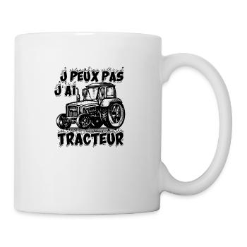 Tracteur - tracteur - remorqueur - agriculteur - Mug blanc - blanc - Droite