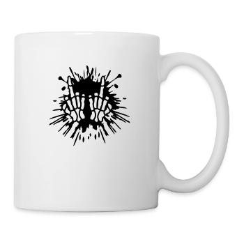 Horror Stinky Finger Splash of Color Middle Finger - Mug - white - Right