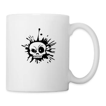 Gouttes Skeptical Facial Expression Skull - Mug blanc - blanc - Droite