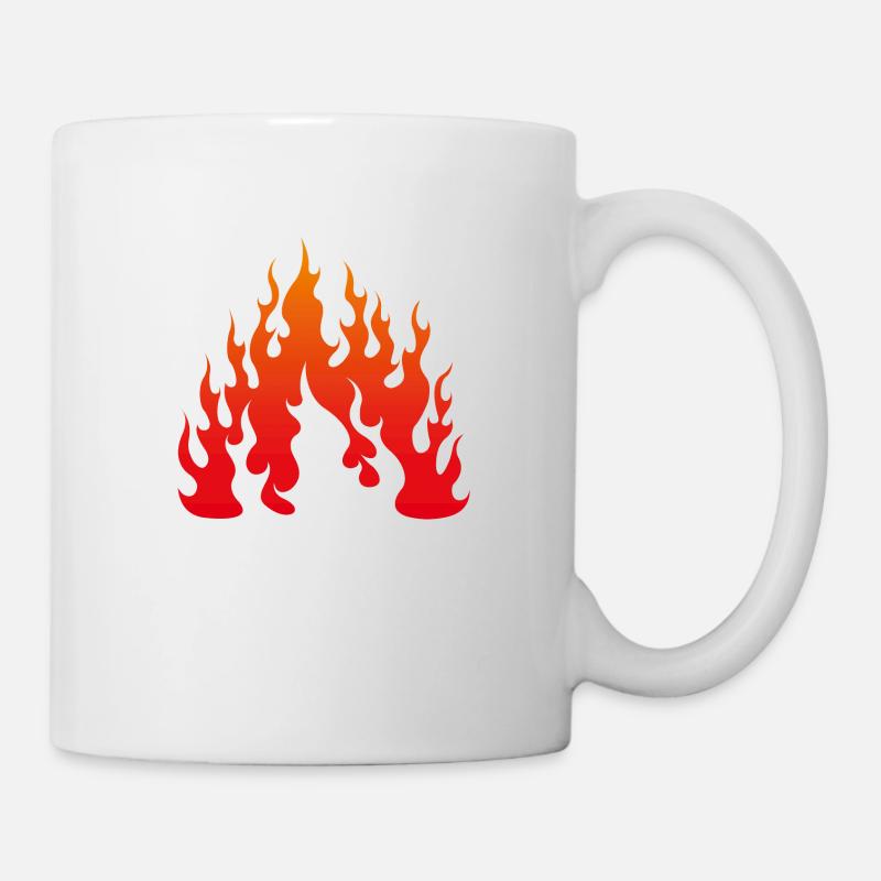 Flammenrot - Tasse - Weiß