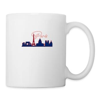 Silhouette Paris - Mug blanc - blanc - Droite