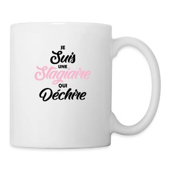 une stagiaire qui déchire / humour stagiaire - Mug blanc - blanc - Droite