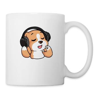 Der singende Beagle - Tasse - Weiß - Rechts