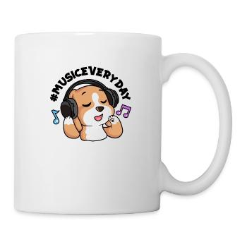 Musik hören ist wichtig und richtig - Tasse - Weiß - Rechts