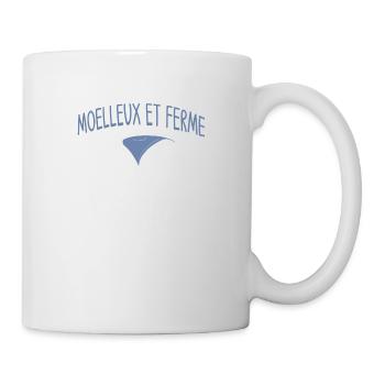 Fesses moelleuses et fermes - humour boule - Mug blanc - blanc - Droite