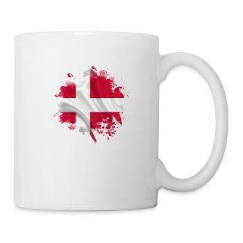 Danemark copenhague drapeau danois scandinavie - Mug blanc - blanc - Droite
