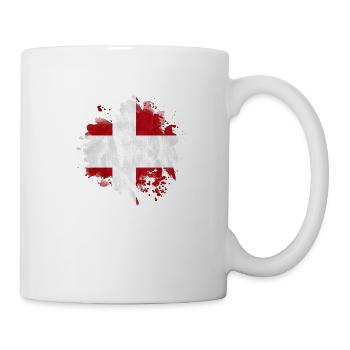 Danemark copenhague drapeau danois scandinavie - Mug blanc - blanc - Droite