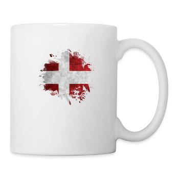Danemark copenhague drapeau danois scandinavie - Mug blanc - blanc - Droite