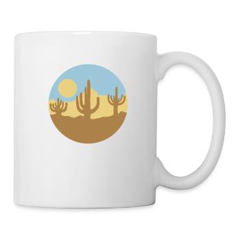 Sun Desert Landscape Silhouette - Mug - white - Right