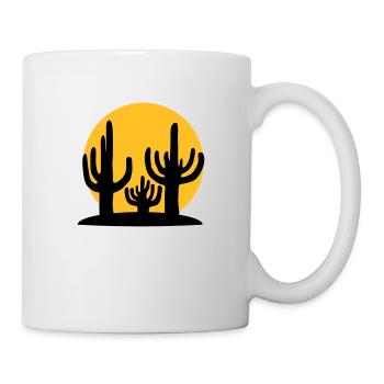 Silhouette Sun 3 Cacti - Mug - white - Right
