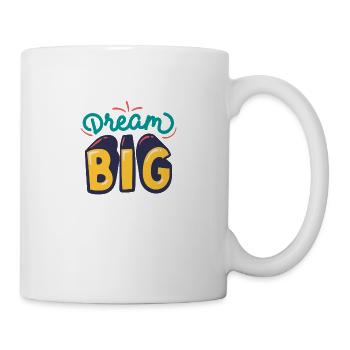 T shirt dream big - Mug blanc - blanc - Droite