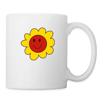 Sommer Sonne Blume Freunde Kinder Geschenk Tshirt - Tasse - Weiß - Rechts