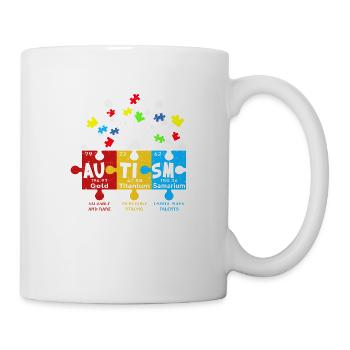 Autismus Kampf Aufklärung Autist Autisten Puzzle - Tasse - Weiß - Rechts