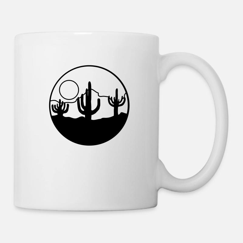 Natur Sonne Wüste Landschaft - Tasse - Weiß