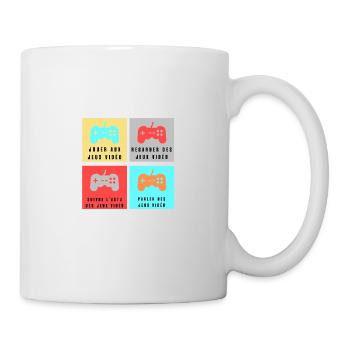 ce que je fais durant mon temps libre jeux vidéos - Mug blanc - blanc - Droite