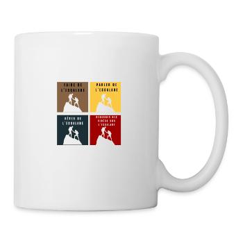 ce que je fais durant mon temps libre escalade - Mug blanc - blanc - Droite