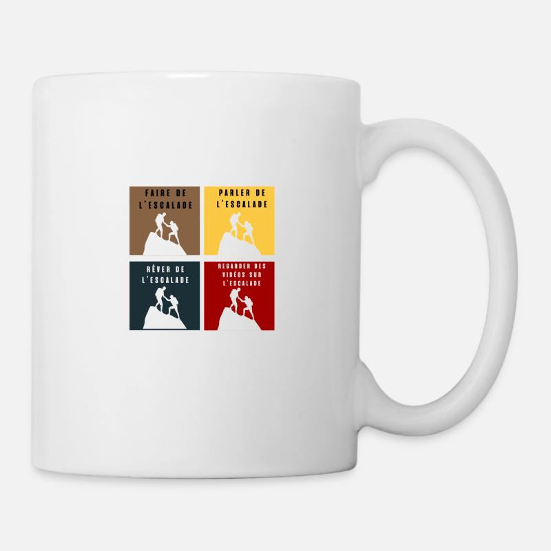 ce que je fais durant mon temps libre escalade - Mug blanc - blanc