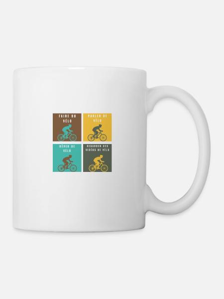 ce que je fais durant mon temps libre vélo - Mug blanc - blanc