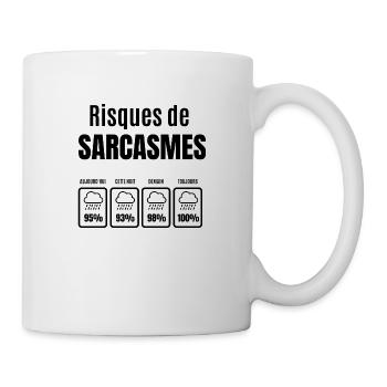 risques de sarcasmes - Mug blanc - blanc - Droite