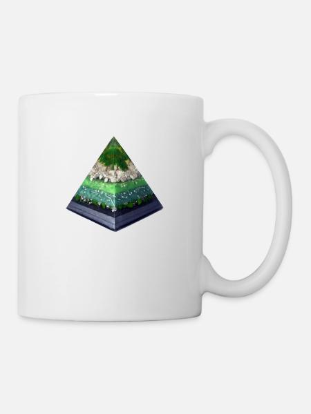 Baum der Seelen Pyramide - Tasse - Weiß