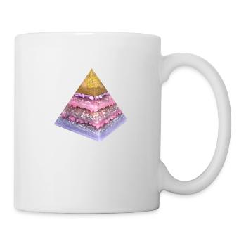 Schwingungserhöhung Pyramide - Tasse - Weiß - Rechts