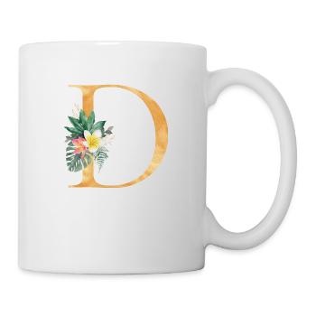 Customizable Monogram D Tropical Botany - Mug - white - Right