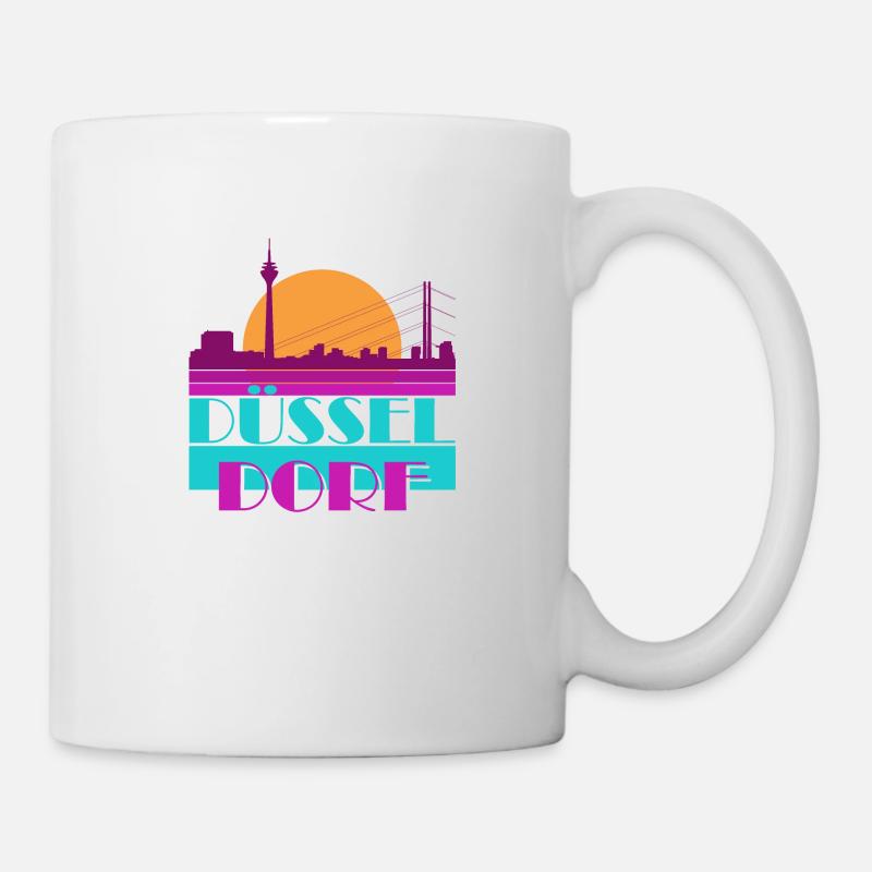 Düsseldorf Miami Vice Style - Tasse - Weiß