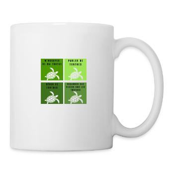 ce que je fais durant mon temps libre tortue - Mug blanc - blanc - Droite
