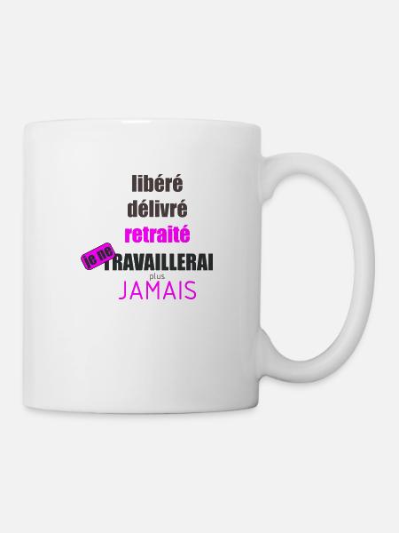 libéré délivré retraité - Mug blanc - blanc