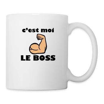 c'est moi le boss - Mug blanc - blanc - Droite