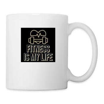 Fitness is my Life - Mug - white - Right
