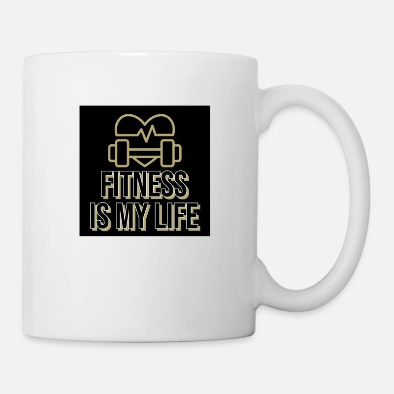 Le fitness, c’est ma vie - Mug blanc - blanc
